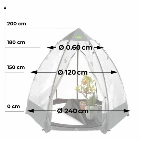 Winter insulation tent for exotics - Type L - H: 200 cm - &Oslash; 240 cm